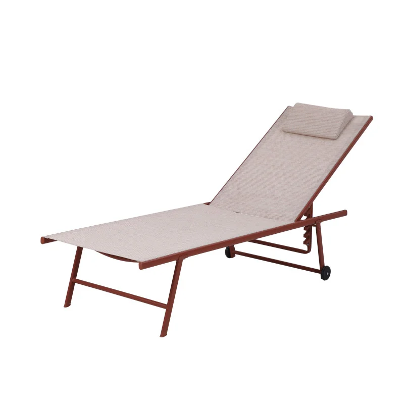 Chaise Longue Travis - Terracotta Livraison Express
