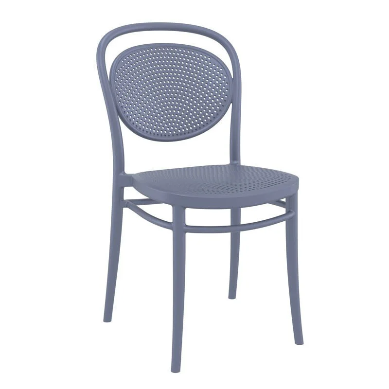 Chaise Venise Empilable Gris Foncé - H 850 mm Satisfait Ou Remboursé