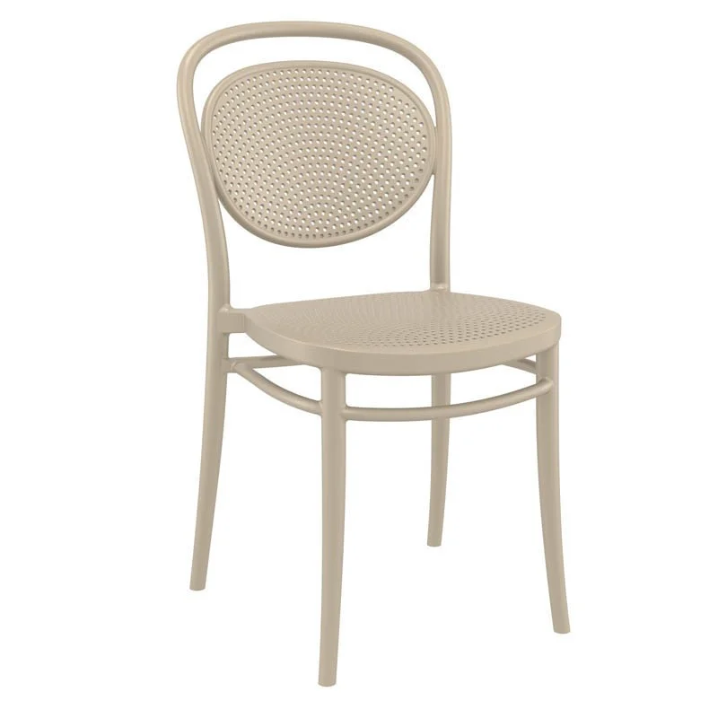Nouvel Arrivage Chaise Venise Empilable Taupe - H 850 mm