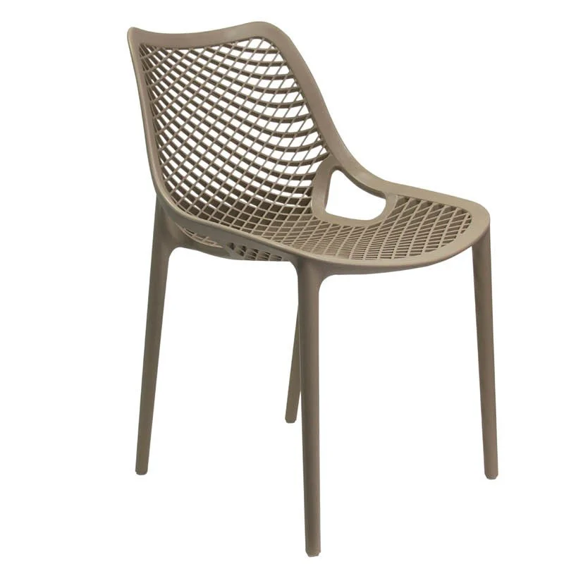 Expédition Rapide Chaise Air Empilable Taupe - H 820 mm