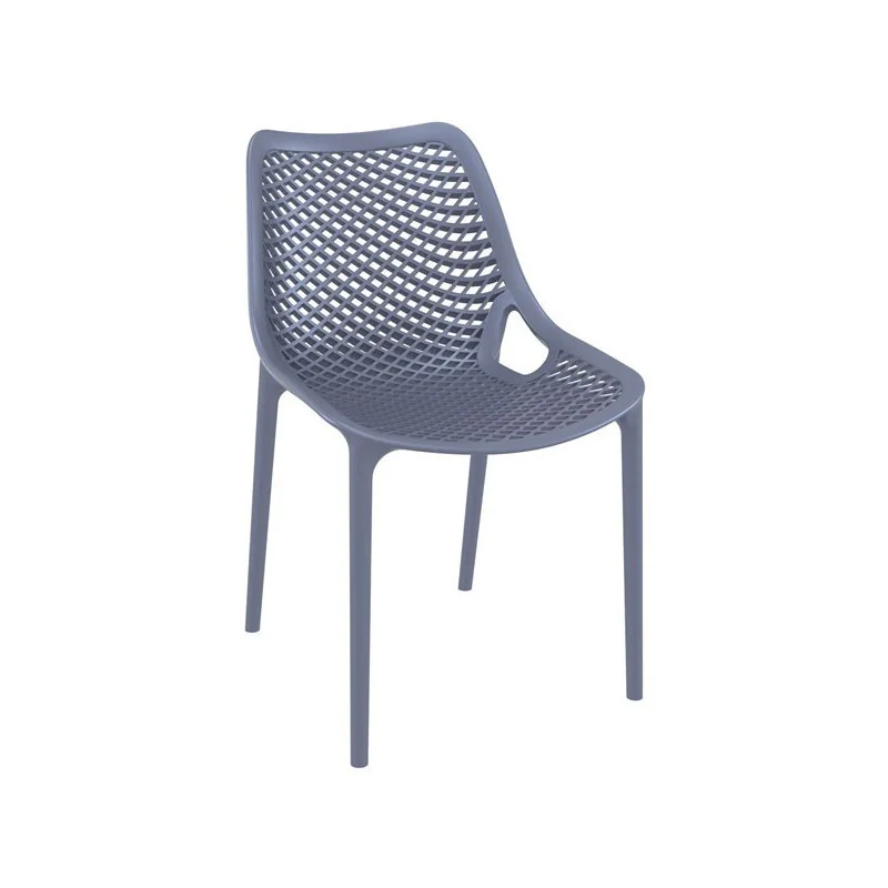 Chaise Air Empilable Gris Foncé - H 820 mm Dernier Modèle