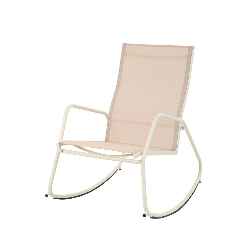 Bon Marché Fauteuil de Jardin à Bascule Brody - Beige
