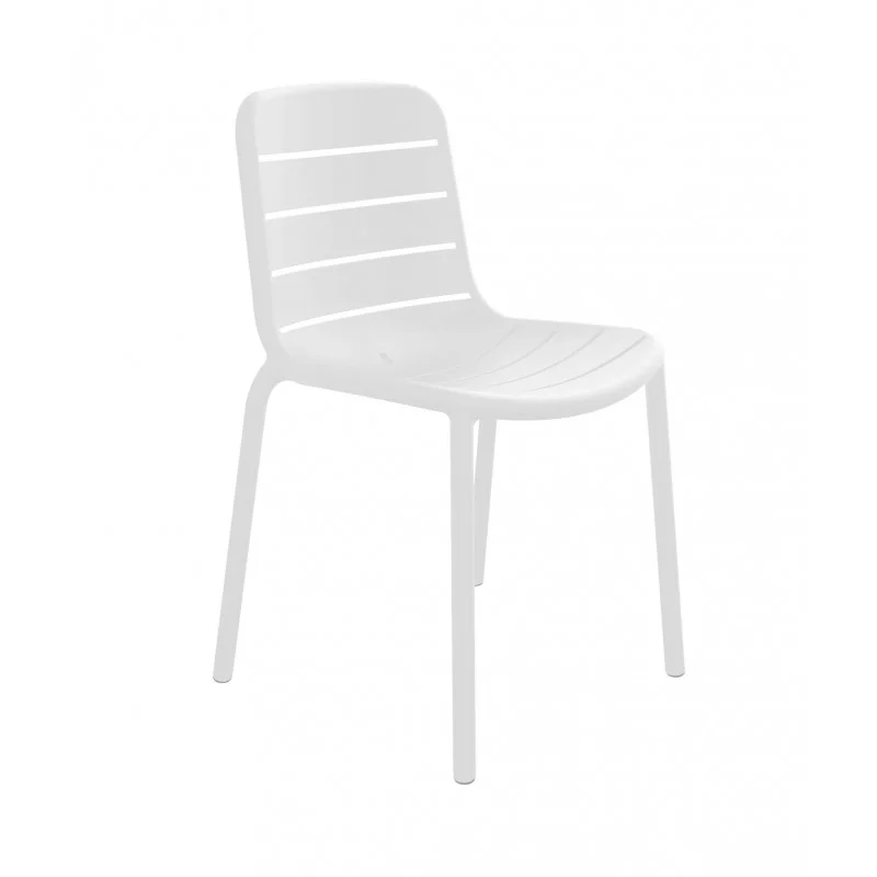 Chaise Gina - Blanc - Lot de 2 Promotion