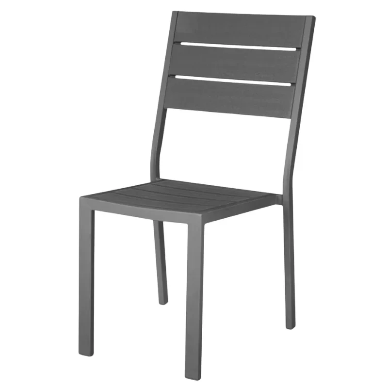 Chaise à Lattes Valletta en Gris - Lot de 4 Offre Limitée