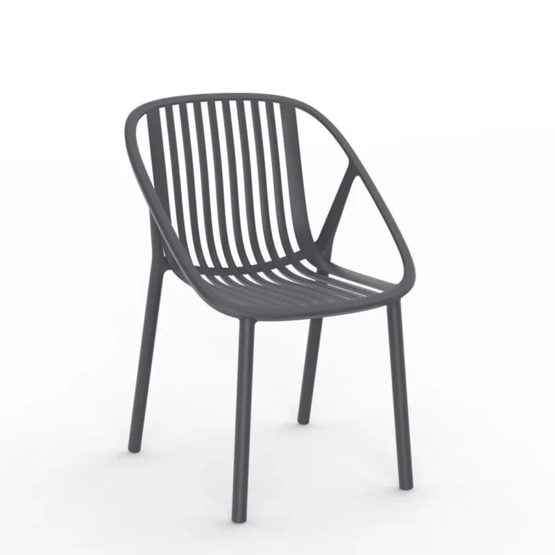 Dernière Chance Chaise Bini - Gris Foncé - Lot de 4