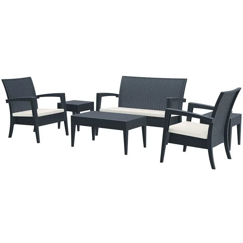 Acheter En Ligne Salon de Jardin Miami - Gris foncé