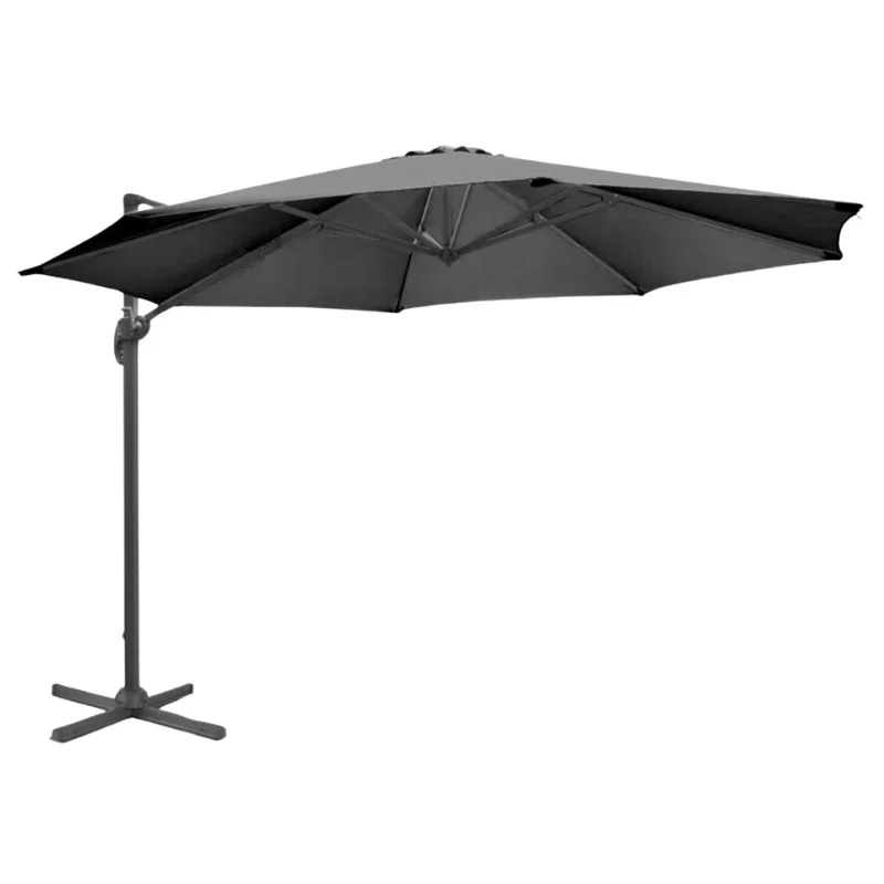 Parasol Déporté Venice Ronde 360° Noir - 3.5 m Offre Spéciale