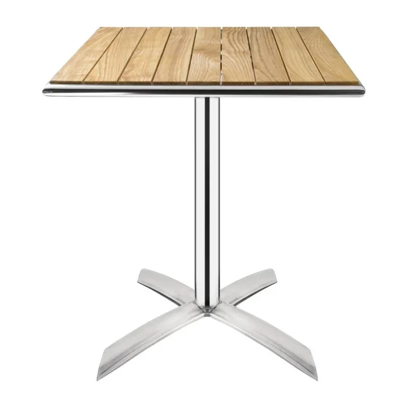 Table Bistro Carrée avec Plateau Basculant Frêne - 600 mm Usine Directe
