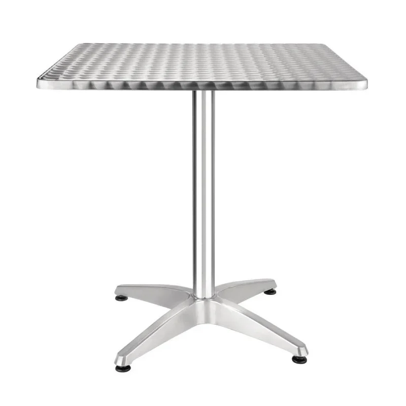 Top Vente Table Bistrot Carrée en Inox - 700 x 700 mm