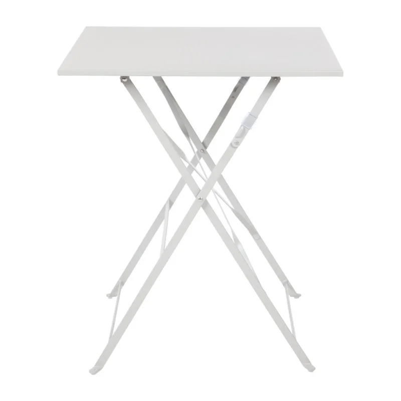 Table De Terrasse Carrée En Acier - Grise - 600Mm Meilleur Prix