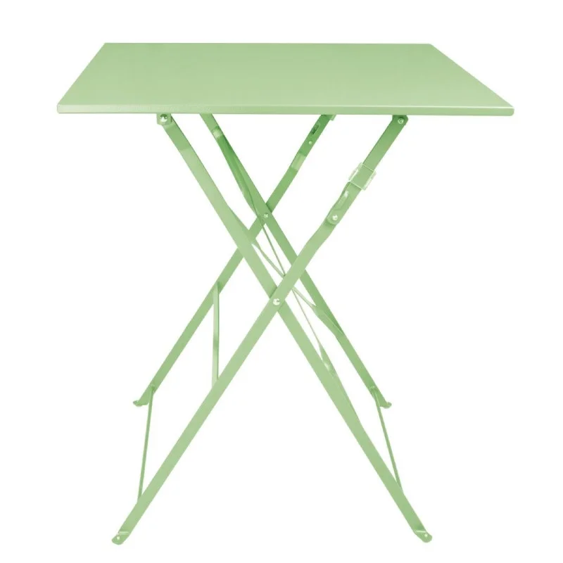 Table Carrée Pliante en Acier Vert Clair 600 mm Usine Directe