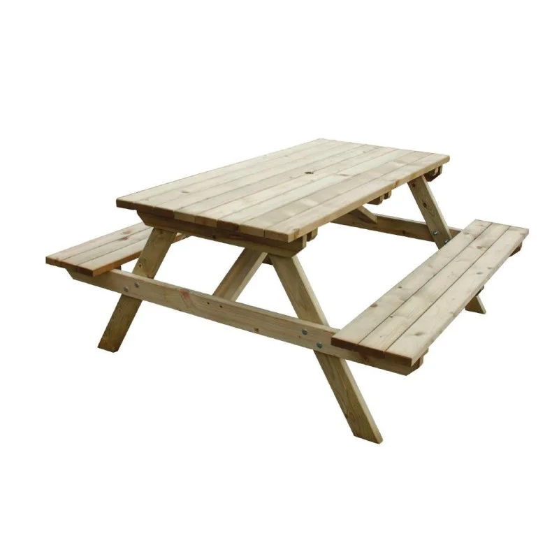 Table Pique-nique en Bois 1,5 m Authentique