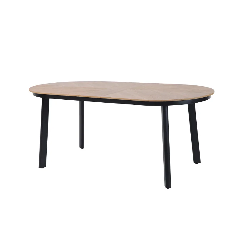 Quantité Limitée Table de Jardin Polly - Noir et Bois