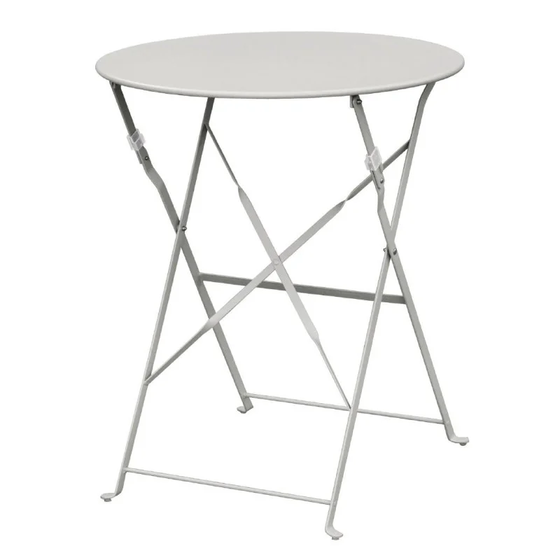 Table De Terrasse En Acier - Grise Quantité Limitée