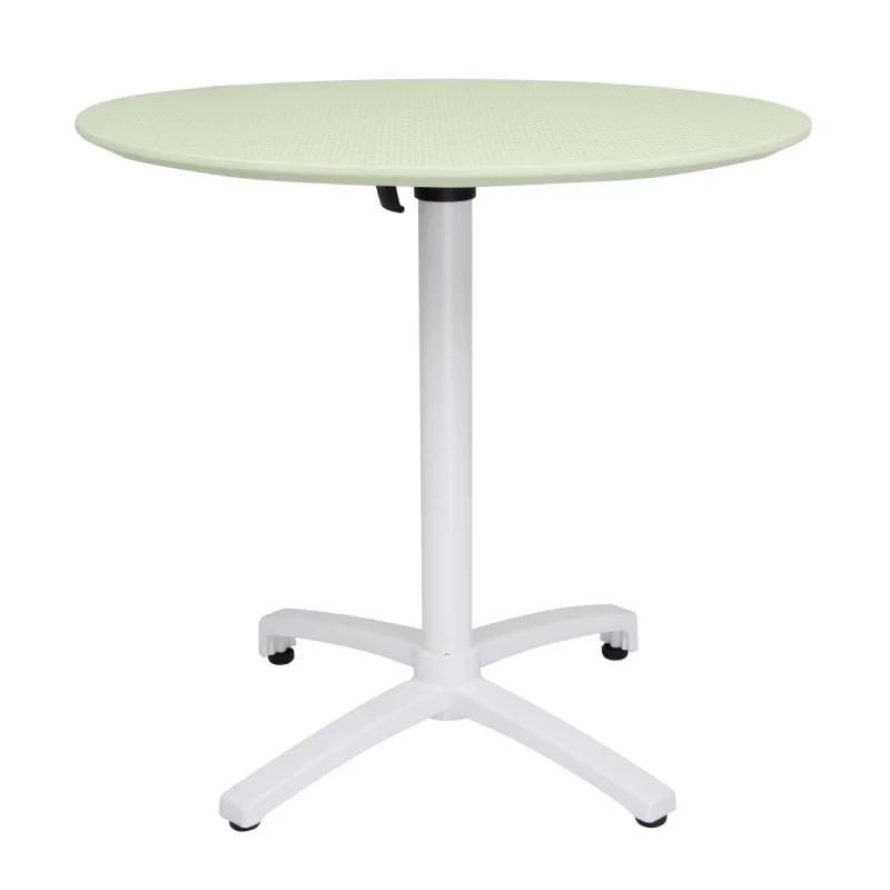 Authentique Table Pliante Ronde en PP - 800 mm - Vert Menthe