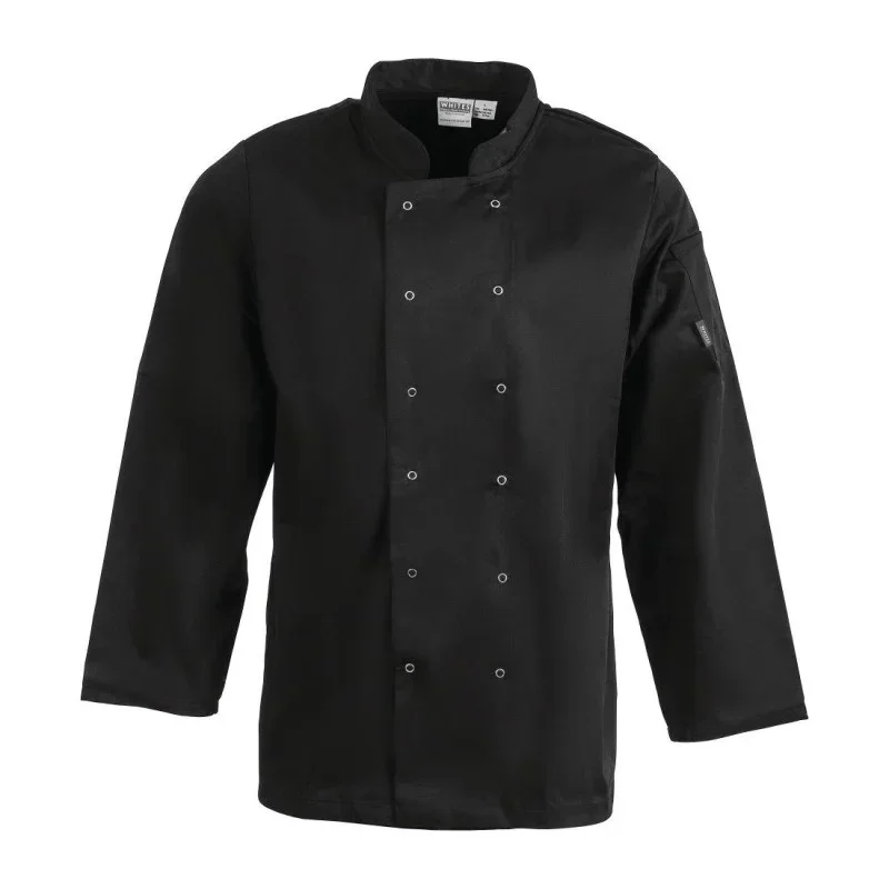 Veste de Cuisine Mixte Noire à Manches Longues Vegas - Taille XL Offre Limitée