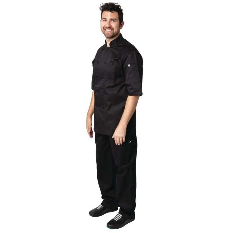 Veste de Cuisine Mixte Noire Montreal - Taille XL Remise