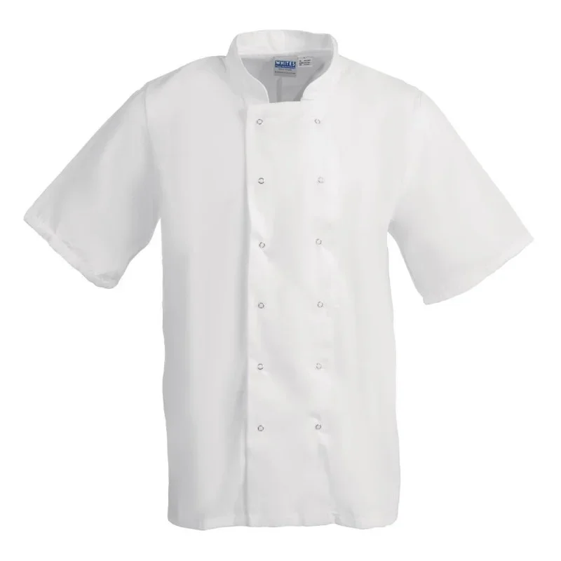Veste de Cuisine Blanche à Manches Courtes Boston - Taille S Acheter En Ligne