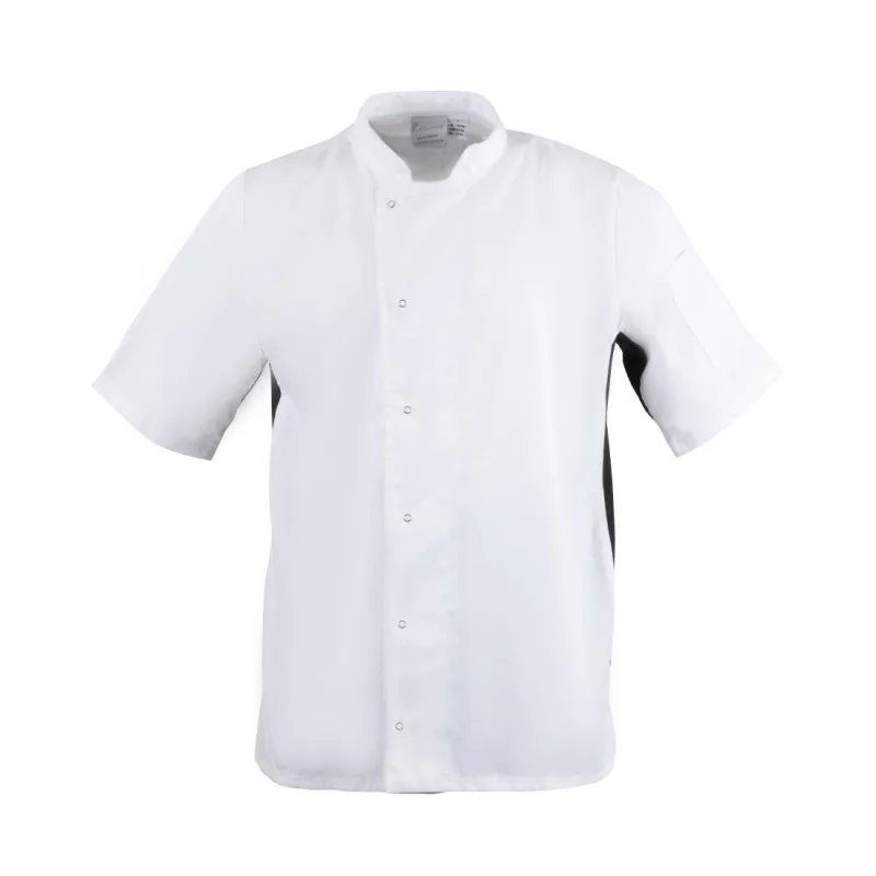 Acheter Direct Veste de Cuisine Mixte Noire et Blanche Nevada - Taille XL