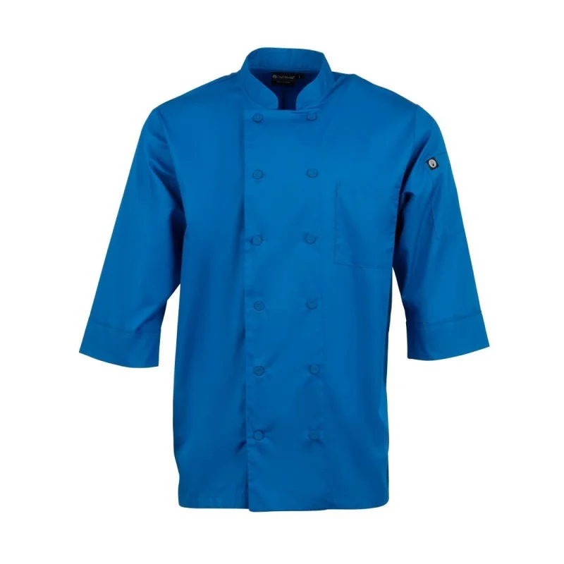 Pas Cher Veste de Cuisine Mixte Bleue - Taille M
