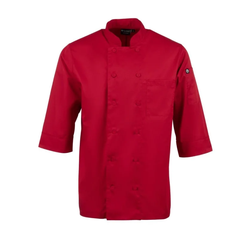 Veste de Cuisine Mixte Rouge - Taille S Bon Marché