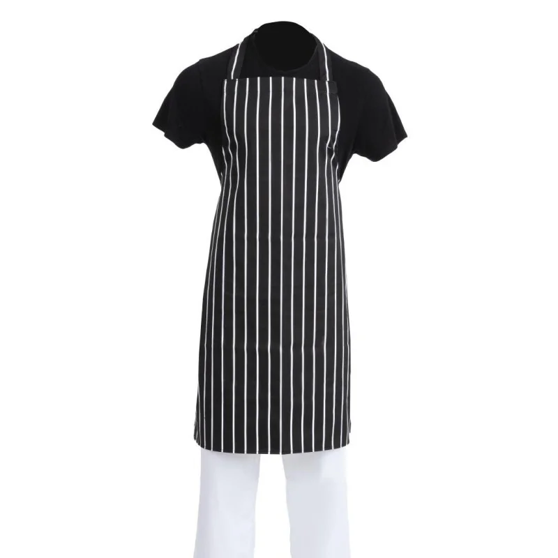 Tablier de Cuisine Rayé Noir et Blanc - 970 x 760 mm Pas Cher
