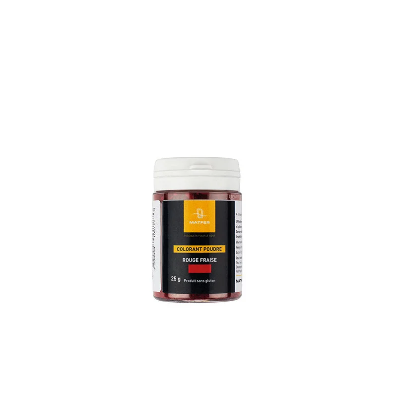 Colorant Poudre Aqua-Soluble - Rouge Fraise - 25 g Usine Directe