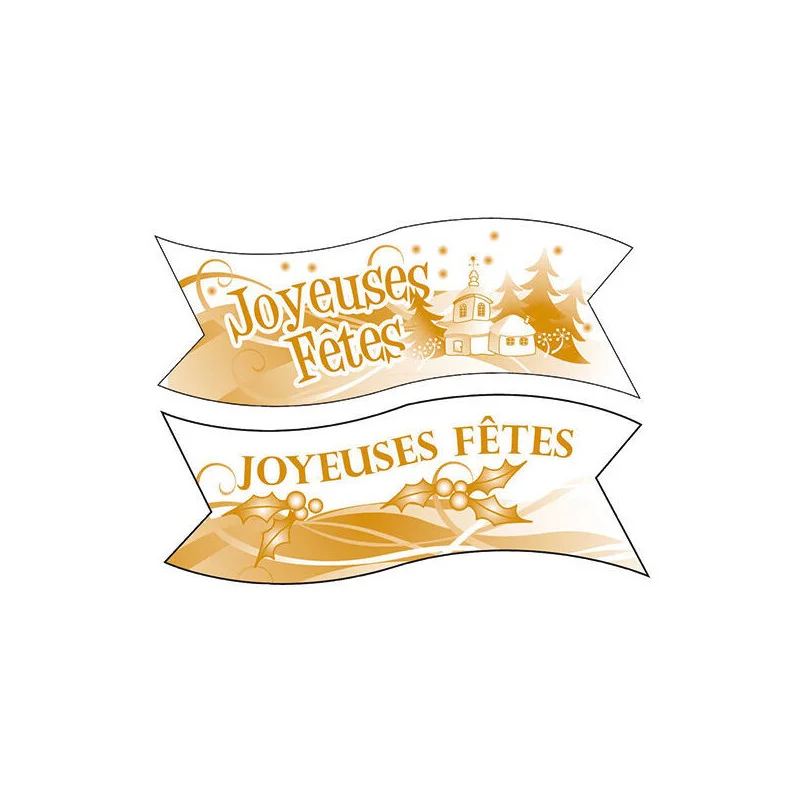 Seulement Aujourd’hui Plaque Joyeuses Fêtes - Lot de 24