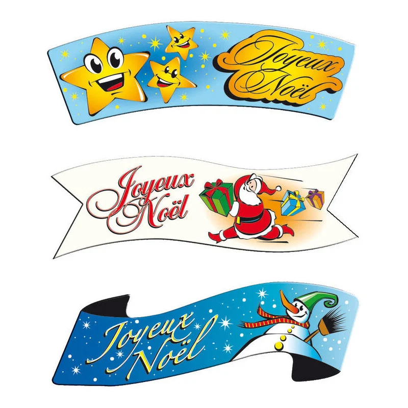 Meilleure Vente Plaque Joyeux Noël - Lot de 24