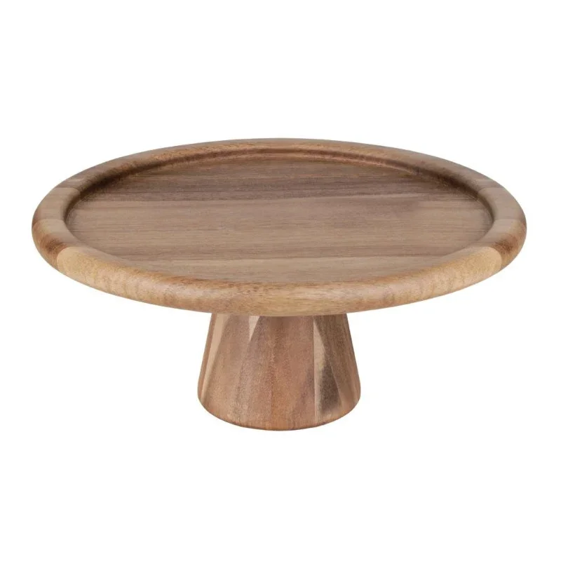 Expédition Rapide Présentoir à Gâteau en Acacia 305(Ø) x 127(H) mm