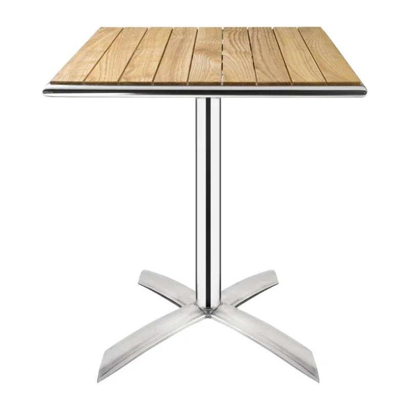 Table Bistro Carrée avec Plateau Basculant Frêne - 600 mm - Reconditionnée Retour Gratuit