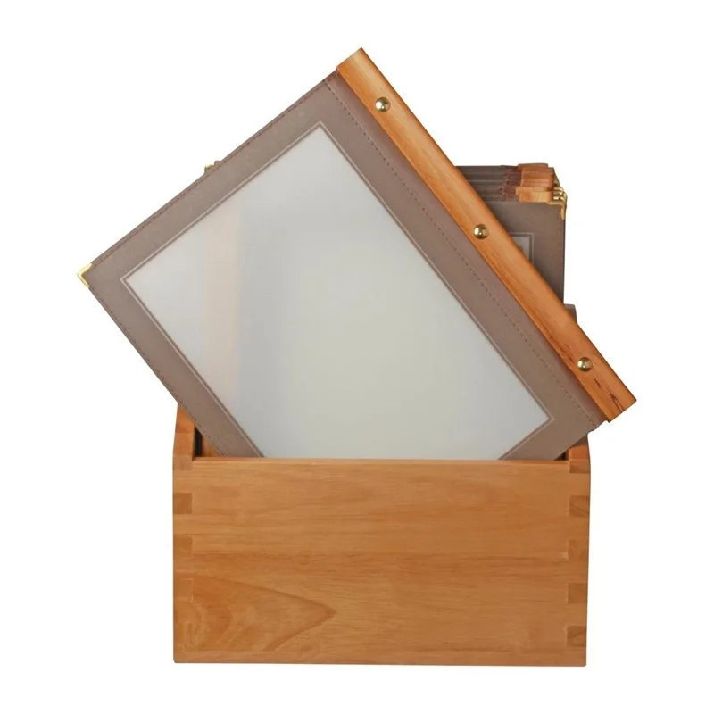 Protège-Menus Cadre En Bois A4 Marron - Lot de 20 - Reconditionné Livraison Gratuite