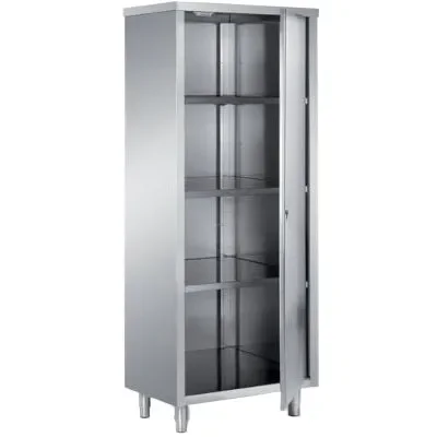 Nouvelle Collection Armoire inox de rangement porte battante avec 3 étagères 600 x 600 x 2000 mm