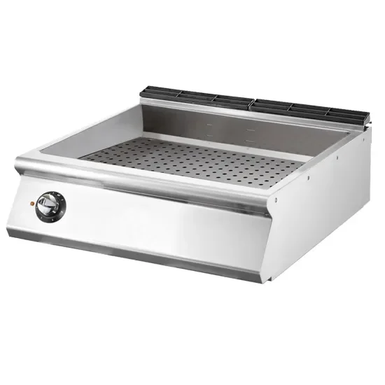 Bain-marie électrique à poser gn 2/1+2x gn 1/3 h 100 mm puissance 4,4 kw Commande En Gros