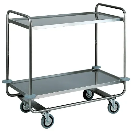Chariot de service inox 2 niveaux format 1050x550 mm Marque