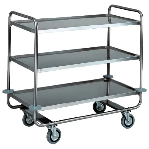 Chariot de service inox 3 niveaux format 1100 x 600 x 1000 mm Seulement Aujourd’hui