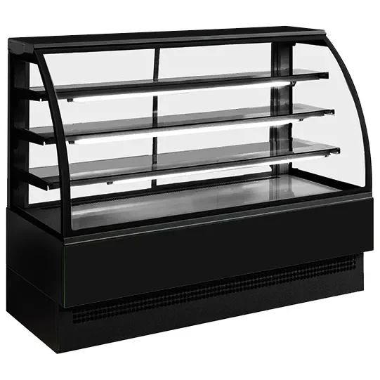 Acheter Direct Comptoir chaud pâtisserie noir avec 3 étagères température +65°c