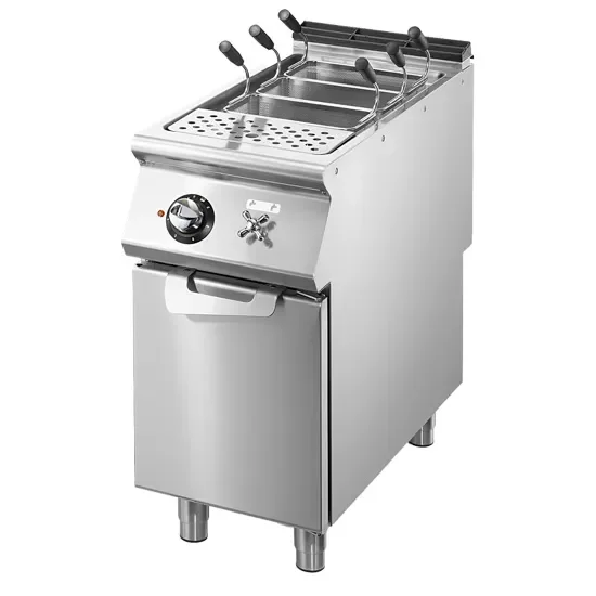 Cuiseur à pâtes électrique inox sur coffre avec 1 cuve gn 1/1 40 l Nouvel Arrivage