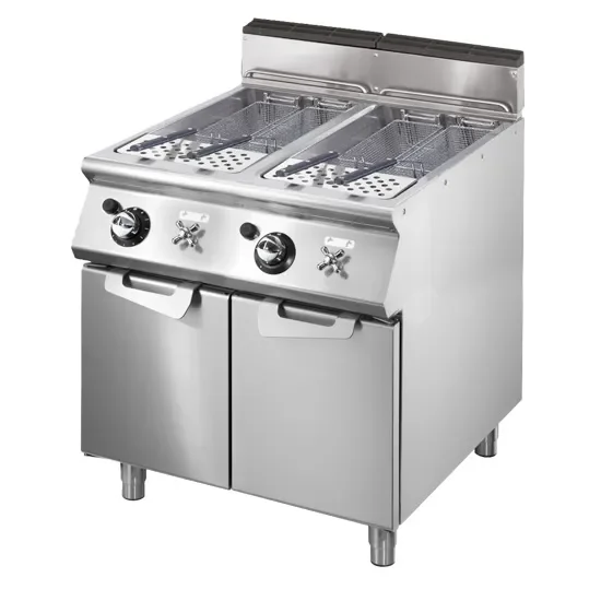 Cuiseur à pâtes gaz inox sur armoire - avec 2 cuves gn 2/3 2x26 l puissance 19 kw Vente Flash