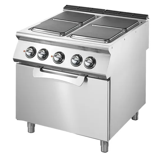 Seulement Aujourd’hui Cuisinière électrique sur four électrique statique gn 2/1 - 4 plaques fonte - puissance 16,4 kw