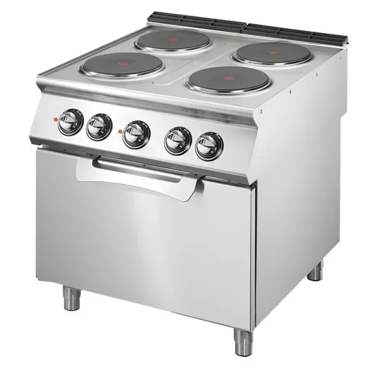 Offre Limitée Cuisinière électrique sur four électrique statique gn 2/1 avec 4 plaques de cuisson
