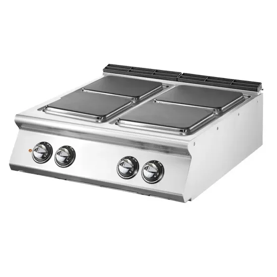 Authentique Cuisinière électrique à poser 4 plaques fonte triphasée puissance 10,4 kw
