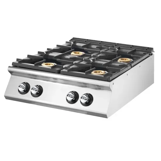 Marque Cuisinière gaz à poser 4 brûleurs - puissance 18,4 kw - 800 x 730 x 250 mm
