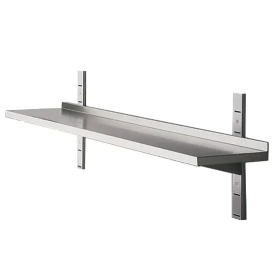Étagère murale inox simple avec longueur 1200 mm et profondeur 300 mm Vente Directe
