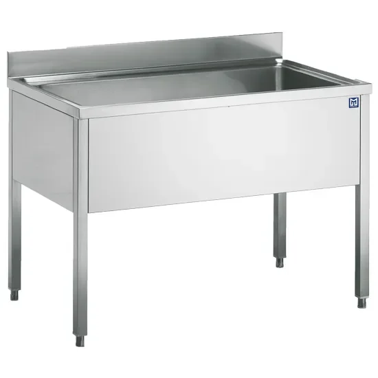 Acheter En Ligne Plonge inox adossée sans étagère basse 1800 x 700 x 850 mm
