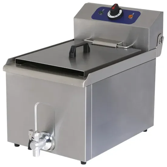 Friteuse électrique de table inox avec robinet de vidange 8 l puissance 3 kw Offre Limitée