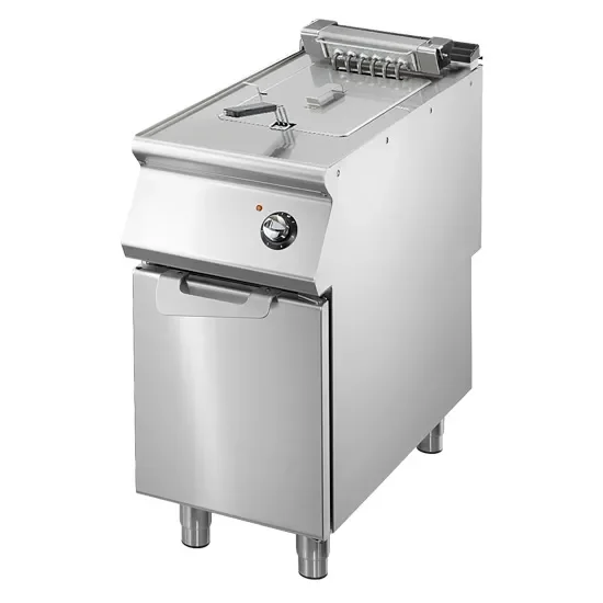 Friteuse électrique sur coffre - avec cuve 15 l - puissance 10,2 kw triphasée Haute Qualité