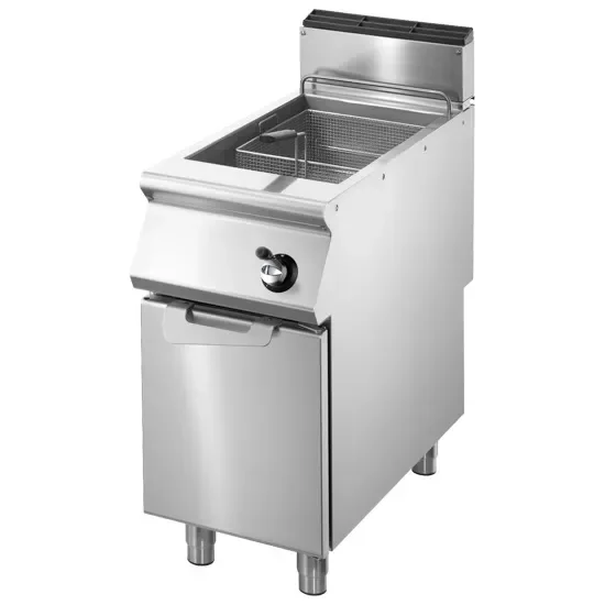 Friteuse gaz sur coffre inox commandes mécaniques avec cuve 13 l - 12 kw Commande En Gros
