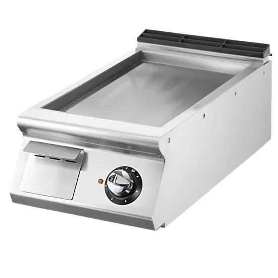 Plaque à snacker électrique lisse chromée triphasée surface 335x530 mm Dernière Chance