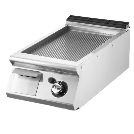 Haute Qualité Plaque à snacker gaz inox plaque nervurée à poser format 335x530 mm